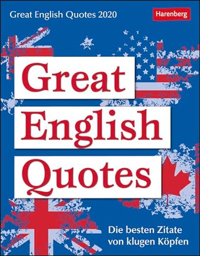 9783840022555: Great English Quotes - Kalender 2020: Die besten Zitate von klugen Kpfen