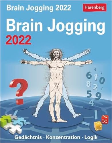9783840027994: Brain Jogging Tagesabreikalender 2022 - Wissenskalender mit Denksportaufgaben und Rtseln - Tischkalender zum Aufstellen oder Aufhngen - 12,5 x 16 cm