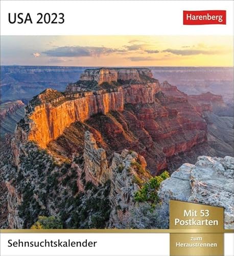 Beispielbild fr USA Sehnsuchtskalender 2023: Wochenkalender mit 53 Postkarten zum Verkauf von medimops