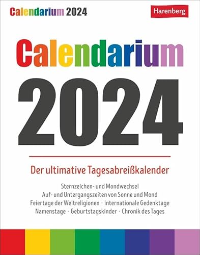 Beispielbild fr Calendarium Tagesabreikalender 2024: Der ultimative Tagesabreikalender zum Verkauf von medimops