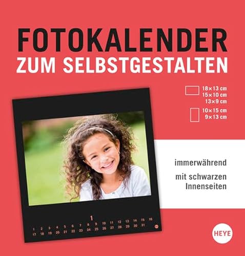 9783840140020: Fotokalender zum Selbstgestalten, immerwhrend, rot