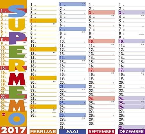 9783840142949: Supermemo 2017: Mit Schulferien und Tagesschieber