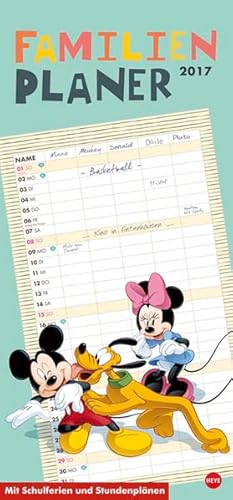 9783840144646: Disney Mickey Mouse & Friends Familienplaner - Kalender 2017