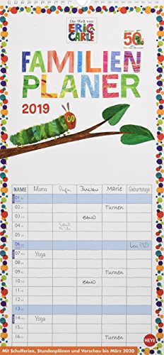 Beispielbild für Die kleine Raupe Nimmersatt Familienplaner - Kalender 2019 zum Verkauf von medimops
