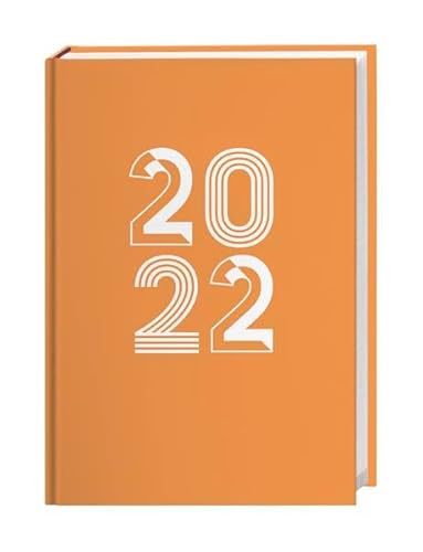 Imagen de archivo de Neon Orange Kalenderbuch A5 2022 - stylischer Terminkalender - Taschenkalender - Wochenplaner - Organzier mit 152 Seiten, Lesebndchen - 15,2 x 21,5 cm a la venta por medimops