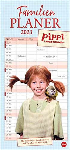 9783840189111: Pippi Langstrumpf Familienplaner 2023