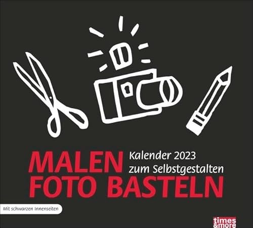 Beispielbild fr Bastelkalender 2023 schwarz -times&more -Fotokalender zum Selbstgestalten mit Monatskalendarium und Spiralbindung - Format 30 x 27 cm zum Verkauf von medimops