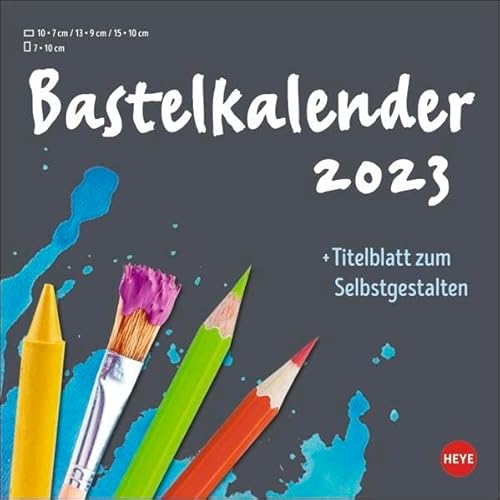 Imagen de archivo de Bastelkalender 2023 anthrazit klein - Fotokalender mit Titelblatt zum Selbstgestalten und Monatskalendarium - Format 17,5 x 17,5 cm a la venta por medimops