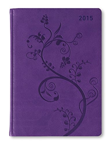 9783840758843: Ladytimer Grande Deluxe Violet 2015 - Taschenplaner / Taschenkalender A5 - Tucson Einband - Motivprgung Floral - Weekly - 128 Seiten