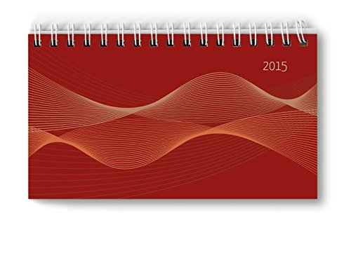 9783840759819: Querkalender Mini PP-Einband rot 2015 - Tischkalender / Brokalender (9 x 15,6) - 1 Woche 2 Seiten