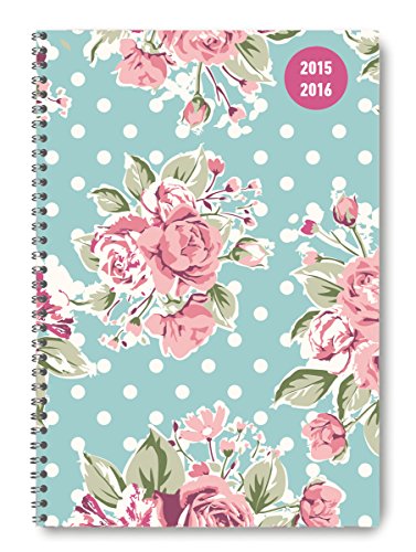 9783840766954: Collegetimer A5 Roses 2015/2016 - Ringbuch