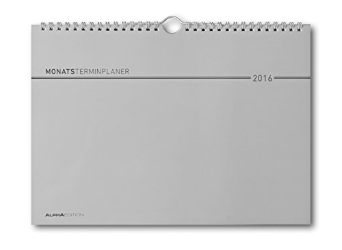 9783840767456: Monatsplaner Wire-O / Ringbindung 2016 - Wandkalender / Brokalender (30 x 21) - Jahresberblick - Ferientermine