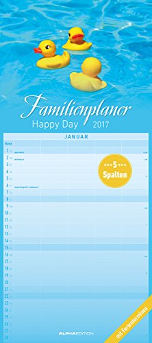 9783840775079: Familienplaner HAPPY DAY! 2017: 5 Spalten