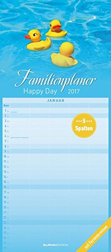 9783840775079: Familienplaner HAPPY DAY! 2017: 5 Spalten