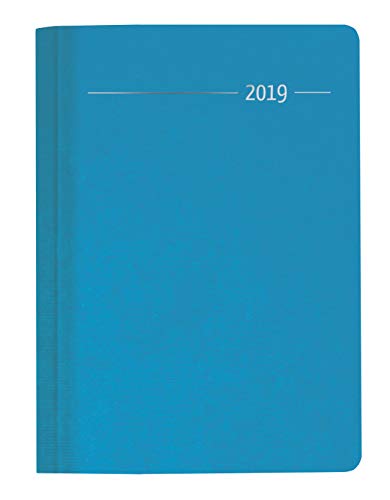 Buchkalender Silk Line Aqua 2019 - Bürokalender A5 - ALPHA EDITION