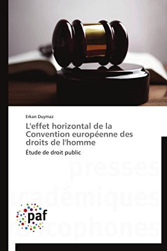 9783841624673: L'effet horizontal de la Convention europenne des droits de l'homme: tude de droit public (French Edition)