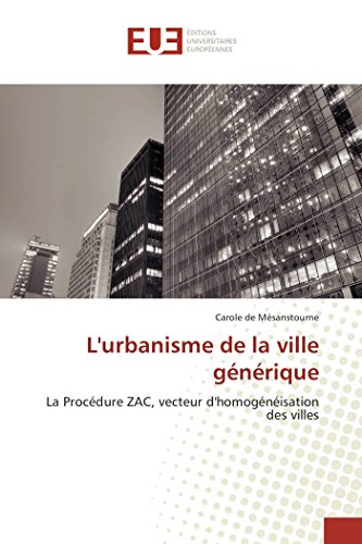 Imagen de archivo de L'URBANISME DE LA VILLE GNRI a la venta por Brook Bookstore On Demand