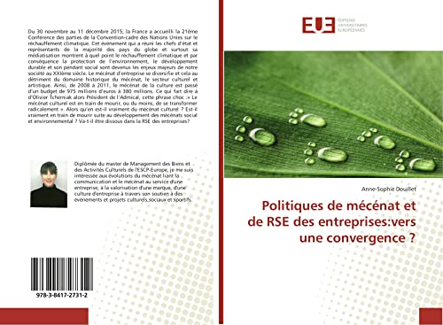 9783841727312: Politiques de mcnat et de RSE des entreprises:vers une convergence ?