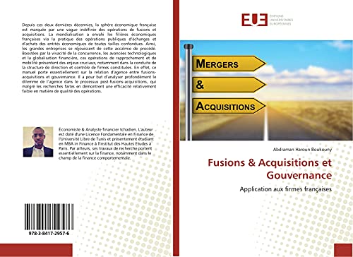Imagen de archivo de Fusions & Acquisitions et Gouvernance: Application aux firmes franaises a la venta por Revaluation Books
