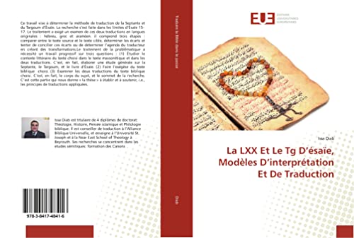 9783841748416: La LXX et Le Tg D'esae, modeles D'interpretation et De Traduction
