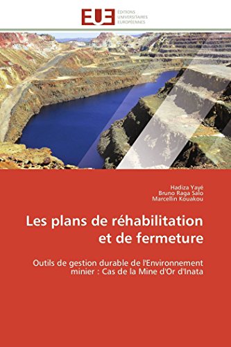 9783841784438: Les plans de rhabilitation et de fermeture: Outils de gestion durable de l'Environnement minier : Cas de la Mine d'Or d'Inata