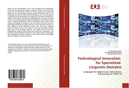 Stock image for Technological Innovation for Specialized Linguistic Domains: Languages for Digital Lives and Cultures Proceedings of TISLID?18 for sale by Lucky's Textbooks