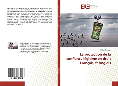 9783841797438: La protection de la confiance lgitime en droit Franais et Anglais (OMN.UNIV.EUROP.)