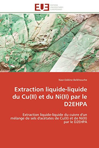 Extraction liquide-liquide du Cu(II) et du Ni(II) par le D2EHPA - Nasr-Eddine Belkhouche