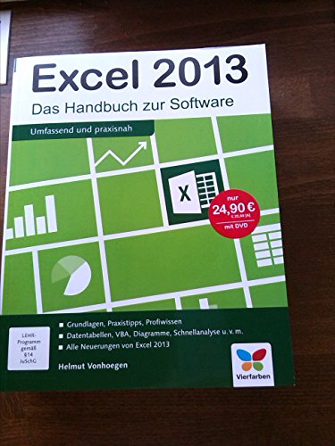 9783842100732: Excel 2013: Excel 2013 - Das Handbuch zur Software. Aktuell auch zu Excel 2010