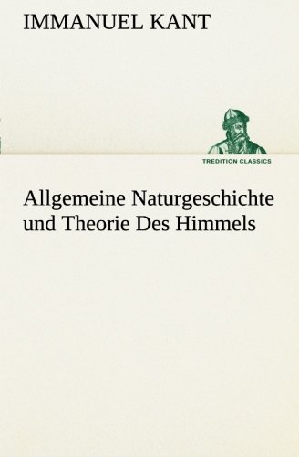 9783842415188: Allgemeine Naturgeschichte und Theorie Des Himmels