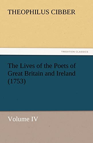 Beispielbild fr The Lives of the Poets of Great Britain and Ireland (1753) zum Verkauf von Lucky's Textbooks