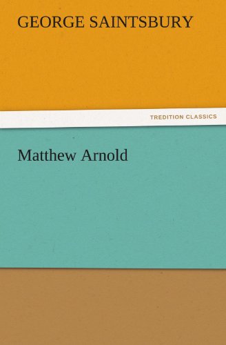 Beispielbild fr Matthew Arnold (TREDITION CLASSICS) zum Verkauf von medimops