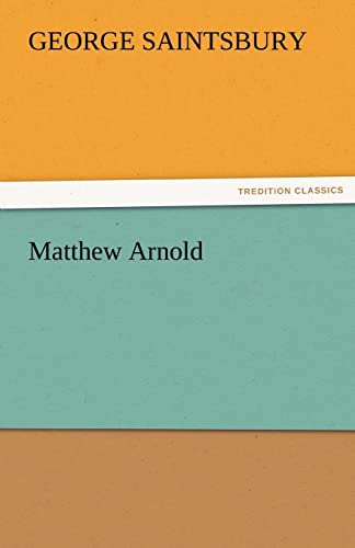 9783842480940: Matthew Arnold (TREDITION CLASSICS)
