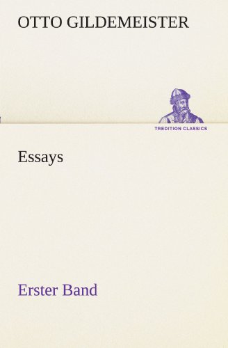 Beispielbild fr Essays - Erster Band zum Verkauf von Blackwell's