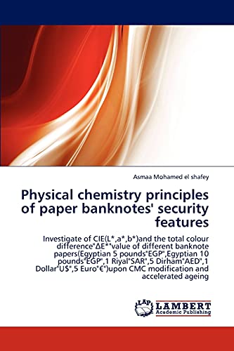 9783843369237: Physical chemistry principles of paper banknotes' security features: Investigate of CIE(L*,a*,b*)and the total colour difference"E*"value of ... CMC modification and accelerated ageing