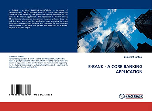 Stock image for E-Bank - A Core Banking Application for sale by Revaluation Books