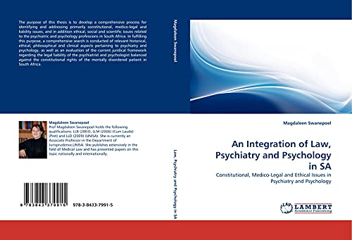 An Integration of Law, Psychiatry and Psychology in SA - Magdaleen Swanepoel