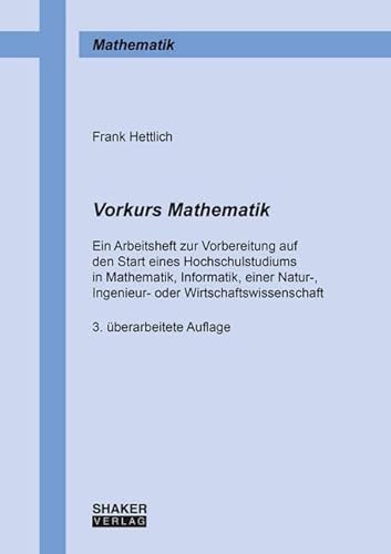 9783844065992: Vorkurs Mathematik