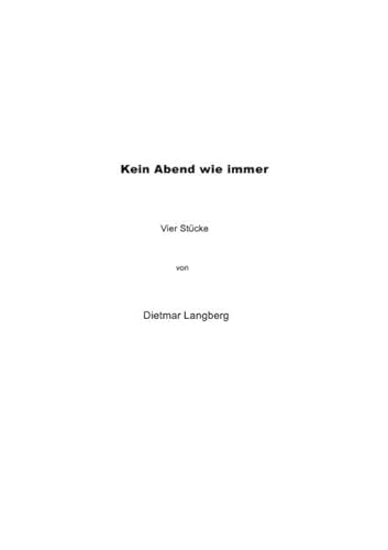 9783844257519: Kein Abend wie immer (German Edition)