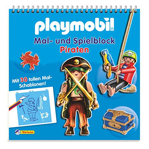 9783845104010: Playmobil Mal- und Spielblock Piraten: Mit 30 tollen Mal-Schablonen!