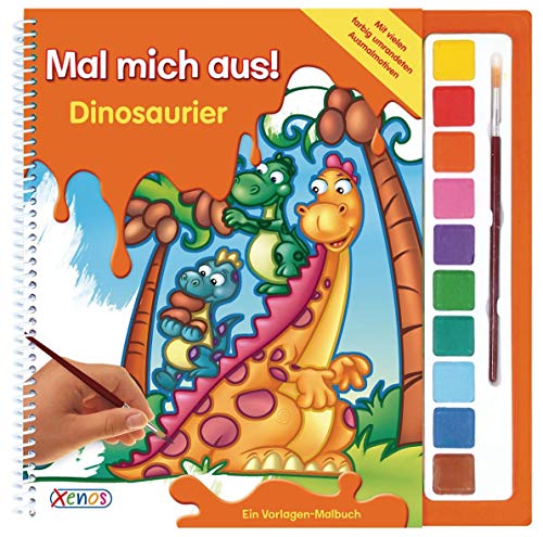 Beispielbild fr Mal mich aus: Dinosaurier: Vorlagen-Malbuch mit Wasserfarben zum Verkauf von medimops