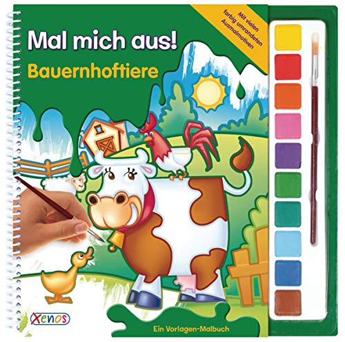 Beispielbild fr Mal mich aus! Bauernhoftiere: Vorlagen-Malbuch mit Wasserfarben zum Verkauf von medimops