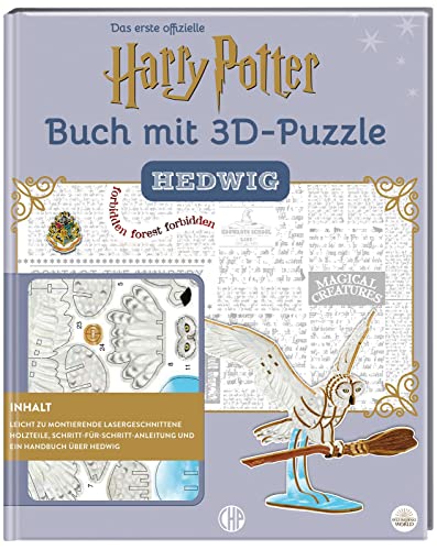 9783845519104: Harry Potter - Hedwig - Das offizielle Buch mit 3D-Puzzle Fan-Art: Buch mit hochwertigem Harry Potter Hedwig Figuren-Holzbau-Set