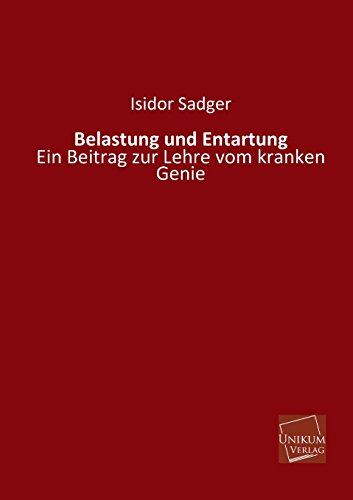 Stock image for Belastung Und Entartung (German Edition) for sale by Lucky's Textbooks