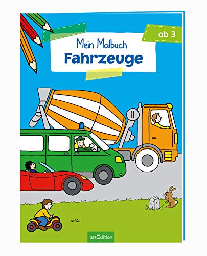 Beispielbild fr Malbuch ab 3 Jahren - Fahrzeuge zum Verkauf von medimops