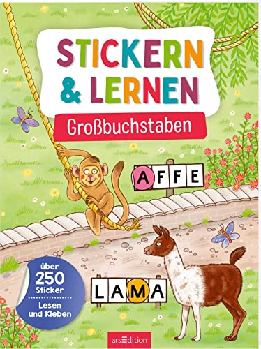 9783845851716: Stickern & Lernen - Grobuchstaben: ber 250 Sticker - Lesen und Kleben