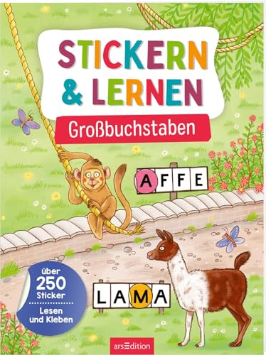 9783845851716: Stickern & Lernen - Grobuchstaben: ber 250 Sticker - Lesen und Kleben