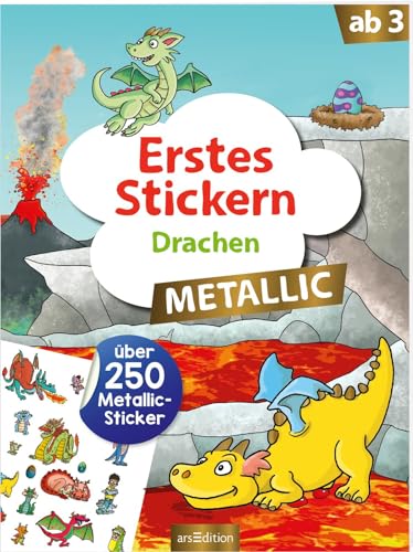 Stock image for Erstes Stickern Metallic - Drachen: ber 250 Metallic-Sticker for sale by medimops