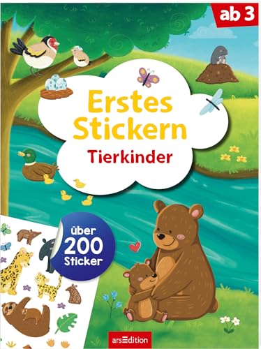 9783845853635: Erstes Stickern - Tierkinder: ber 200 Sticker