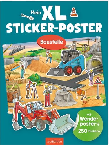 9783845857596: XL Sticker-Poster: Mein XL Sticker-Poster Baustelle: Mit Wendeposter & 250 Stickern